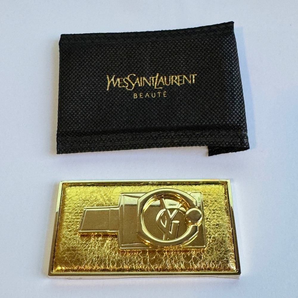New YSL Yves Saint Laurent Beaute Mirror Gold Pocket Mini Size Novelty GWP